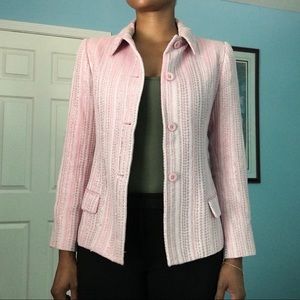 Carolina Herrera Pink Striped Blazer